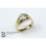 Gentleman's 18ct Yellow Gold Diamond Solitaire Ring