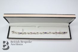 925 Silver and Amethyst Bracelet