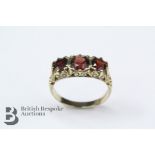 9ct Yellow Gold and Garnet Ring