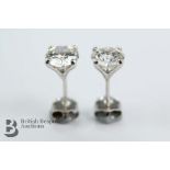 2.03ct Solitaire Diamond Earrings