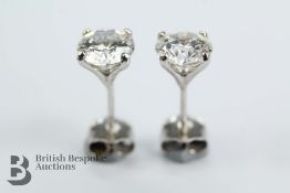 2.03ct Solitaire Diamond Earrings