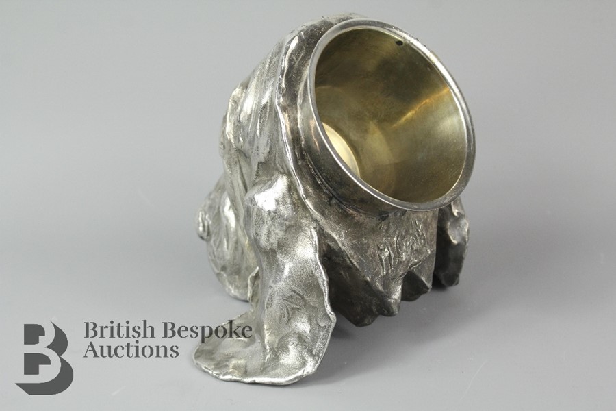 Mark Coreth b. 1958 White Metal Stirrup Cup - Image 8 of 12