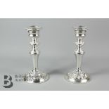 Pair of Ornate Silver Candlesticks