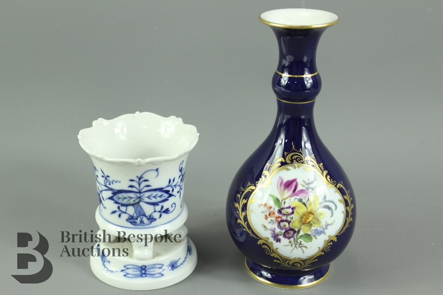 Porcelain Cobalt Blue Vase