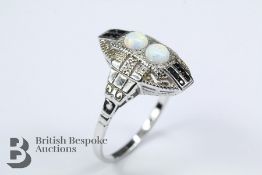 Silver and Opal Ring