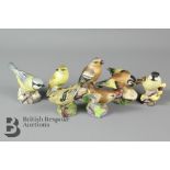 Seven Royal Worcester Woodland and Garden Birds