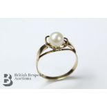 14ct Yellow Gold Pearl Ring