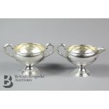 An American Silver Sugar Bowl and Milk Jug