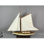 A Large Classic Yacht Model Sailboat