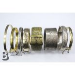 Four Rolled Gold and Silver Bangles