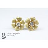 A Pair of 18ct Yellow Gold and Diamond Stud Earrings