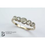 18ct Yellow Gold, Platinum and Diamond Ring