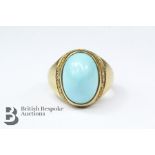 Bespoke Theo Fennell 18ct Gold Turquoise and Diamond Ring
