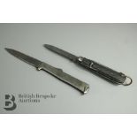 Two Military Issue Folding Clasp Knives