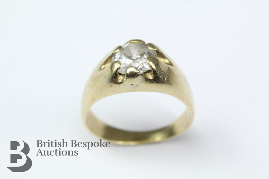 Gentleman's 18ct Yellow Gold Diamond Solitaire Ring - Image 3 of 5