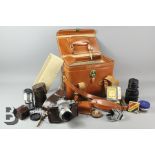 A Exakta Varex VX Jhagee Dresden Camera and Various Lenses and Accessories