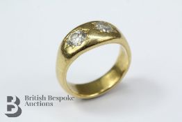 Gentleman's 22ct Yellow Gold and Diamond Ring