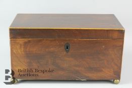 George III Mahogany Tea Caddy