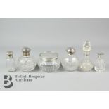 Miscellaneous Silver and Cut-Glass Perfume Bottles