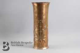 Art Nouveau Copper Vase