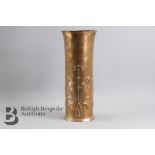 Art Nouveau Copper Vase