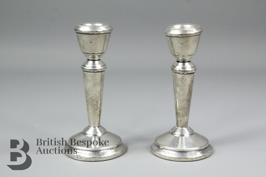 Pair of Silver Candlesticks