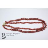 Natural Coral Double Strand Necklace