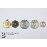 Five Royal Commemorative Medals from 1821 to 1911
