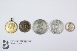 Five Royal Commemorative Medals from 1821 to 1911