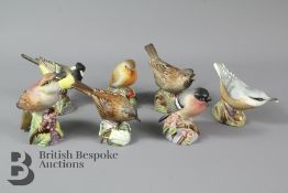 Seven Royal Worcester Woodland and Garden Birds