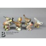 Seven Royal Worcester Woodland and Garden Birds