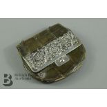 Green Alligator Leather and Silver Sporran Purse