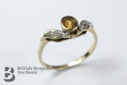 9ct Yellow Gold and Topaz Ring