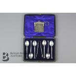 Six Silver Teaspoons in Box