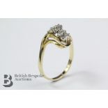 14ct Yellow Gold Diamond Cluster Ring