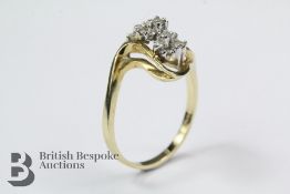 14ct Yellow Gold Diamond Cluster Ring