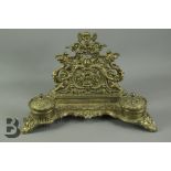 Antique Brevettato Brass Letter Holder