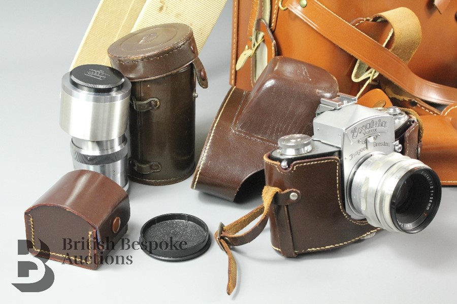 A Exakta Varex VX Jhagee Dresden Camera and Various Lenses and Accessories - Image 8 of 10