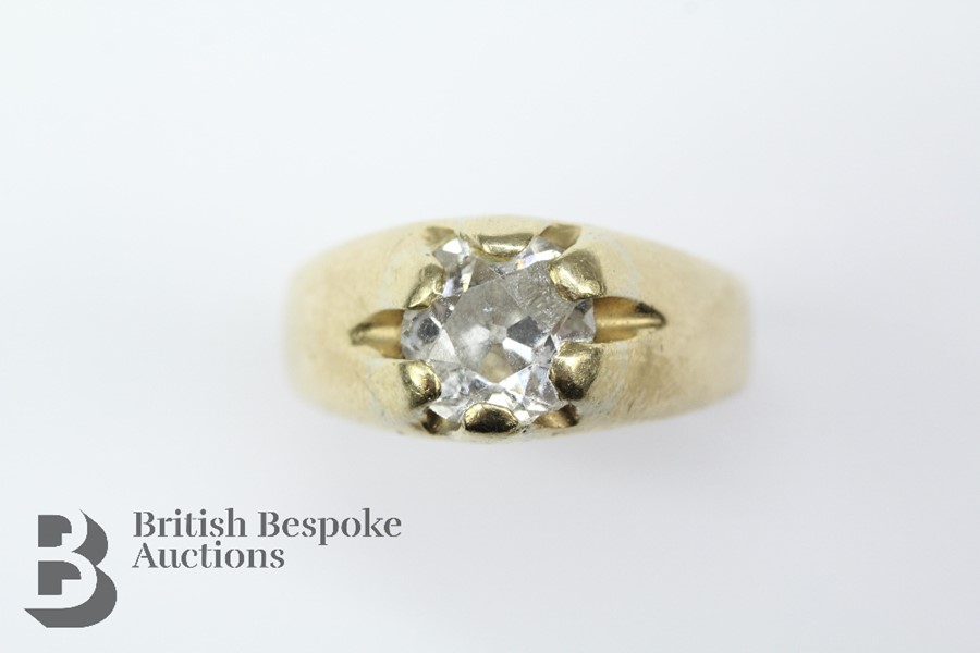 Gentleman's 18ct Yellow Gold Diamond Solitaire Ring - Image 5 of 5