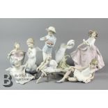 Quantity of Nao and Lladro Figurines