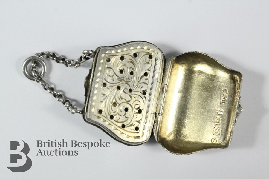 Victorian Silver Handbag Vinaigrette - Image 6 of 9