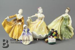 Five Royal Doulton Porcelain Figurines