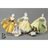 Five Royal Doulton Porcelain Figurines