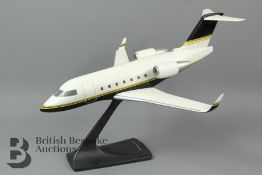 A Bombardier Challenger 604 Model Aircraft