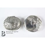 Two Small Silver Pillboxes