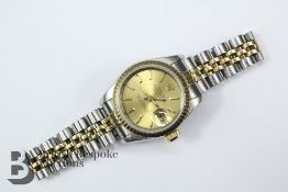 Lady's Bi-metal Rolex Oyster Automatic Wrist Watch