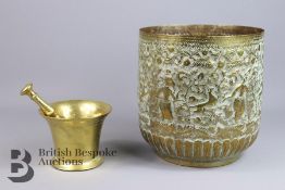 Indian Brass Jardiniere