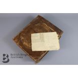 Antique Bible from 1805 with c1830 letter inside