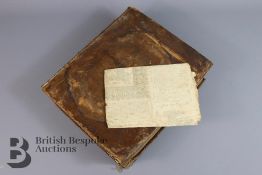 Antique Bible from 1805 with c1830 letter inside