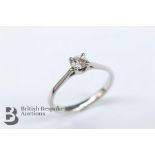 18ct White Gold Solitaire Diamond Ring